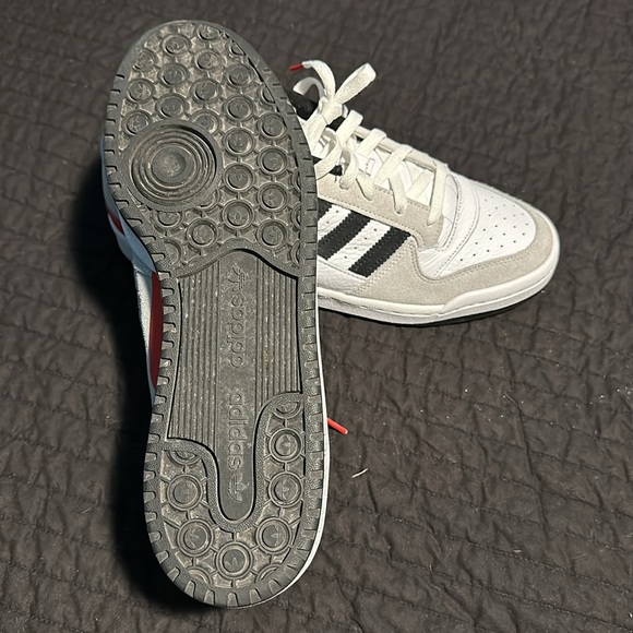 /// ADIDAS Forum Shoes US men's 11 FASHION 3 Stripes White • Black • Red /// - Picture 7 of 10